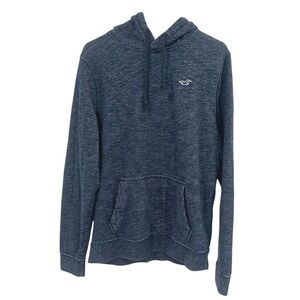 Hollister Pullover Hoodie L Blue Heather Fleece Preppy Y2K Mall Casual Lounge